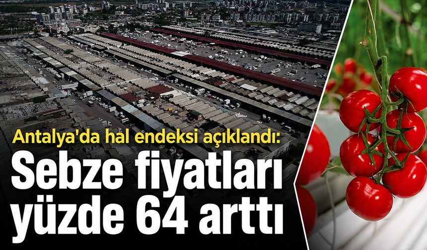 Antalya'da hal endeksi açıklandı: Sebze fiyatları yüzde 64 arttı