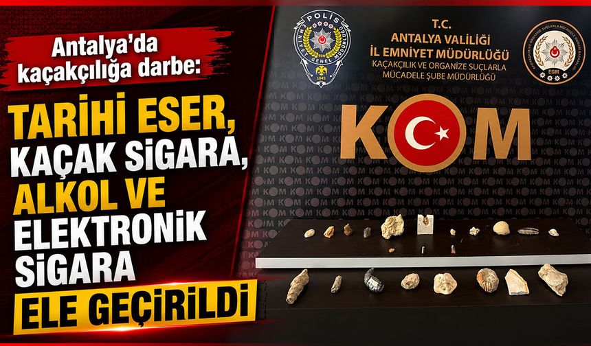 Antalya'da kaçakçılığa darbe: 22 adet kaçak tarihi eser yakalandı