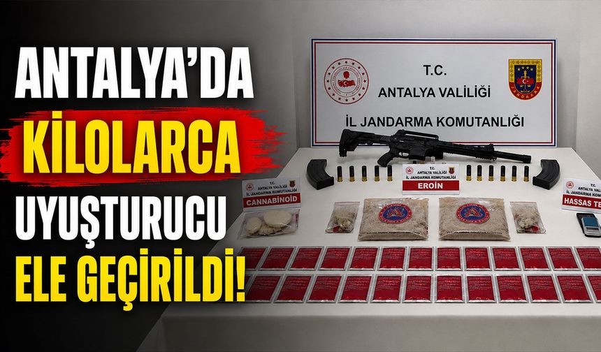 Antalya'da şok baskın: Kilolarca uyuşturucu ele geçirildi!