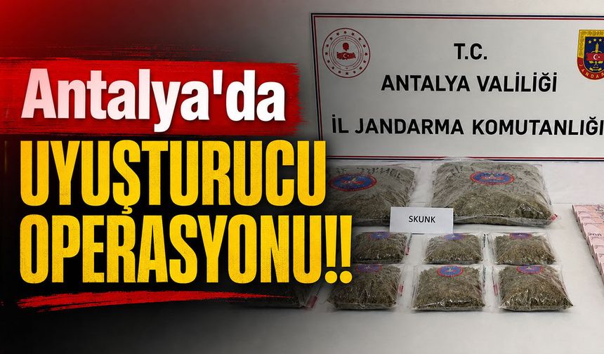 Antalya'da uyuşturucu operasyonu: Yüklü miktarda skunk esrar ele geçirildi