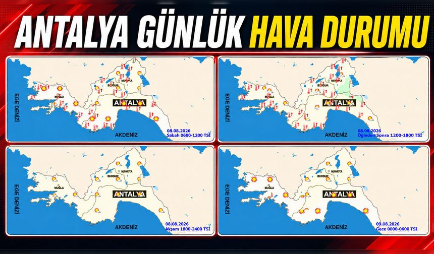 Antalya günlük hava durumu - 08.08.2026