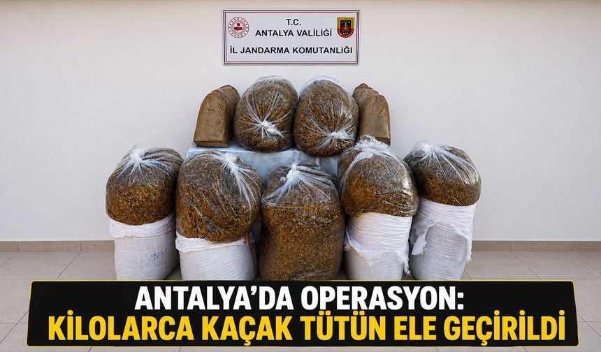 Antalya’da operasyon: Kilolarca kaçak tütün ele geçirildi
