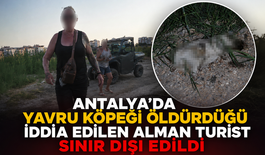 Antalya'da yavru köpeği öldürdüğü iddia edilen Alman turist sınır dışı edildi