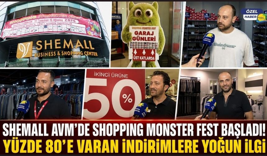 SheMall AVM'de Shopping Monster Fest başladı! Yüzde 80'e varan indirimlere yoğun ilgi