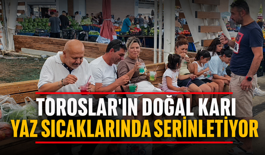 Toroslar'ın doğal karı yaz sıcaklarında serinletiyor