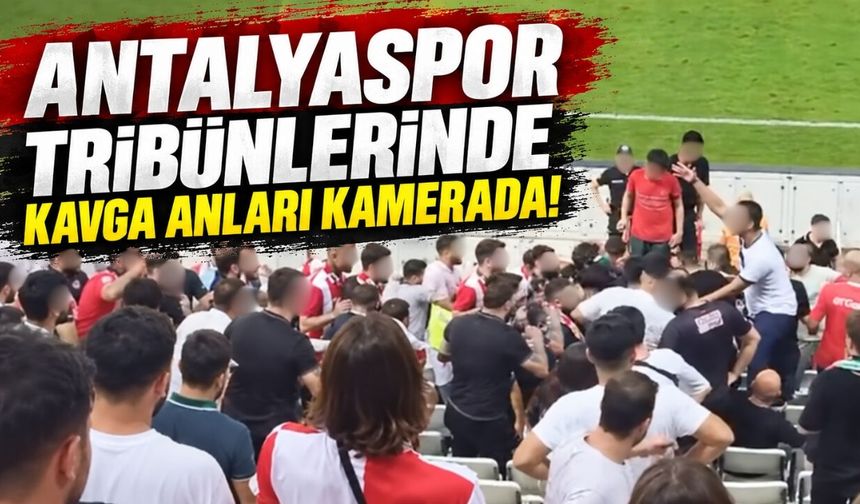 Antalyaspor tribünlerinde kavga anları kamerada!