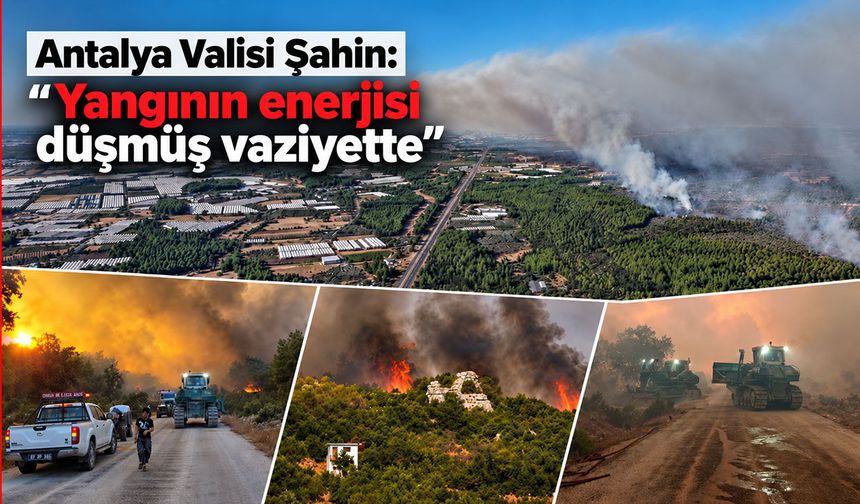 Antalya Valisi Şahin: "Yangının enerjisi düşmüş vaziyette"