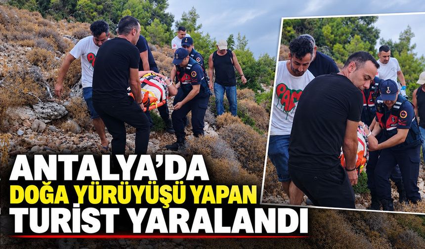 Antalya’da doğa yürüyüşü yapan turist yaralandı