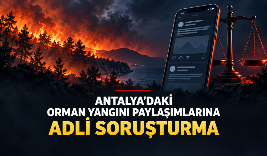 Antalya'daki orman yangını paylaşımlarına adli soruşturma