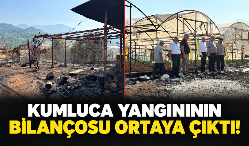 Kumluca yangınının bilançosu ortaya çıktı!