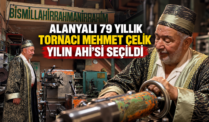 Alanyalı 79 yıllık tornacı Mehmet Çelik yılın Ahi'si seçildi