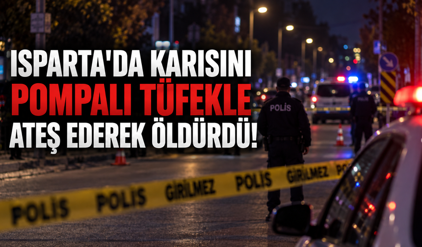 Isparta'da karısını pompalı tüfekle ateş ederek öldürdü!