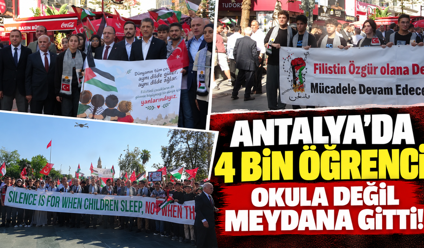 Antalya'da 4 bin öğrenci okula değil meydana gitti!